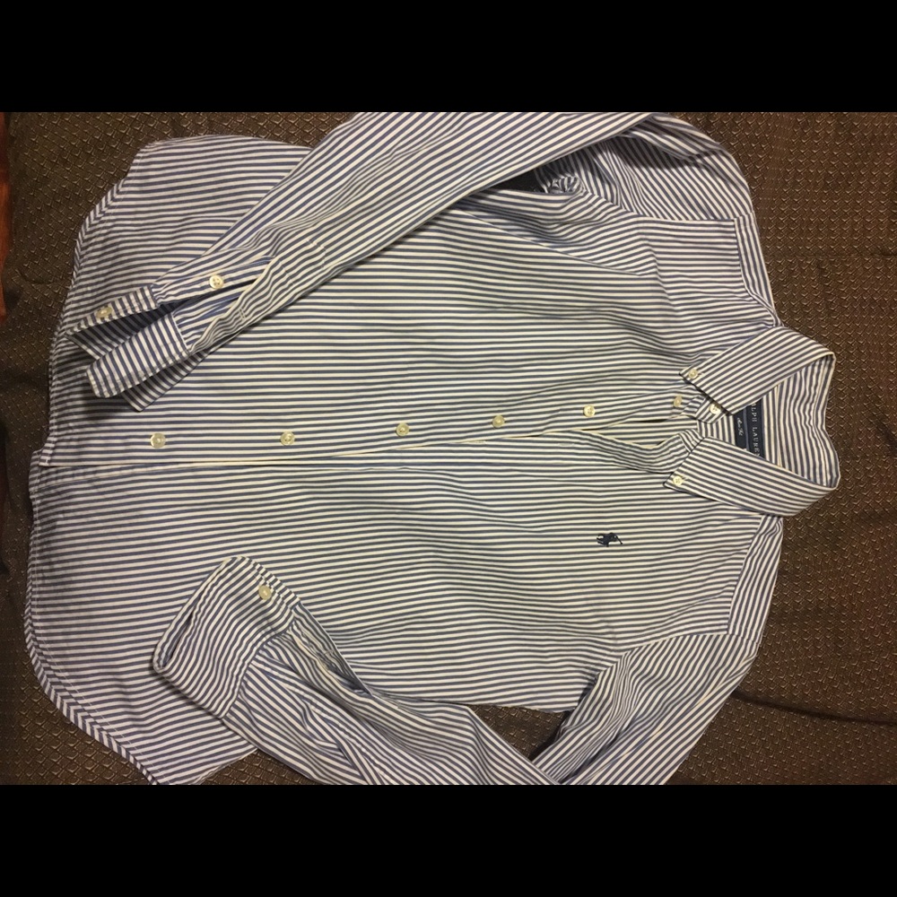 Ralph Lauren blue stripe shirt